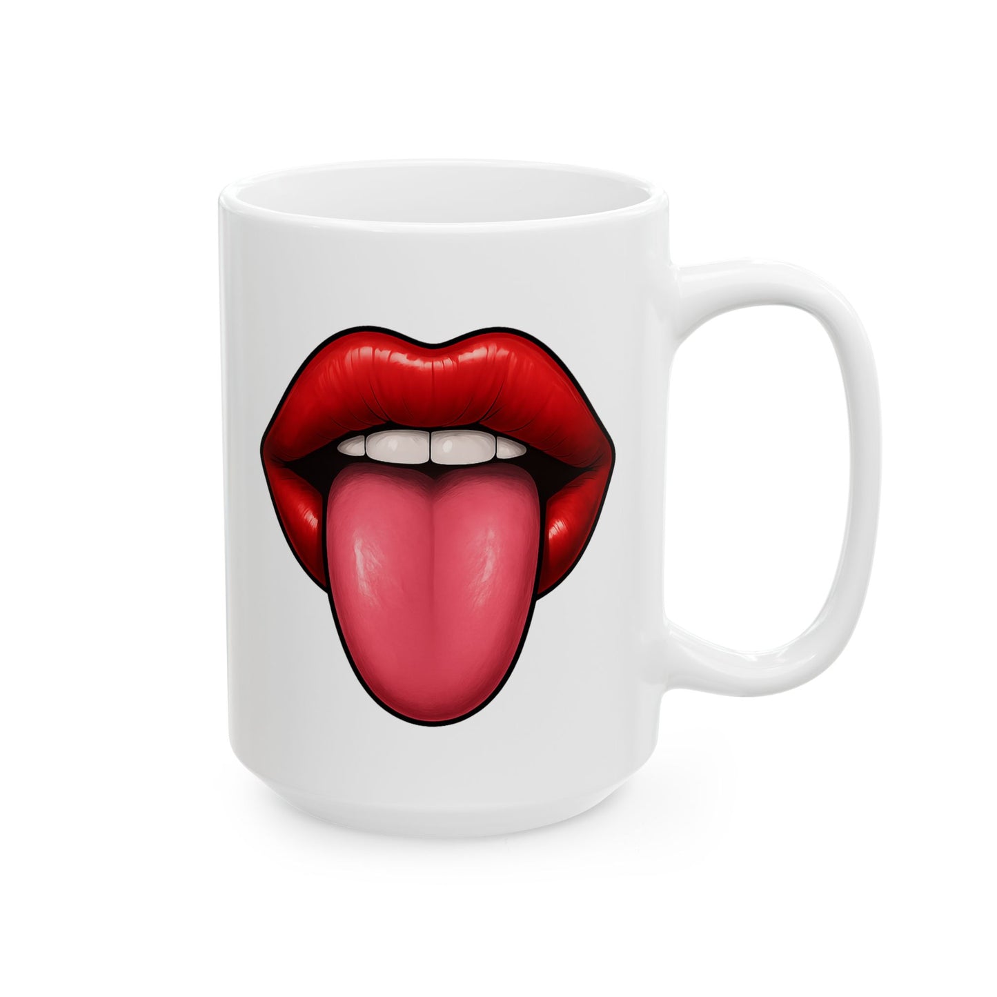 Tongue Out Coffee Mug – Quirky Coffee Cup, Selfie Prop, Unique Gift (11oz & 15oz)