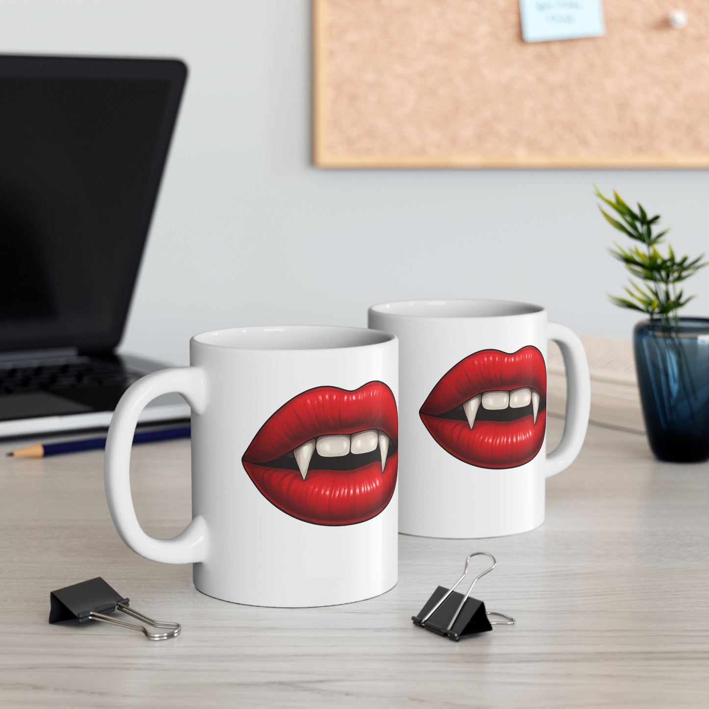 Vampire’s Kiss Coffee Mug – Quirky Coffee Cup, Selfie Prop, Unique Gift (11oz & 15oz)