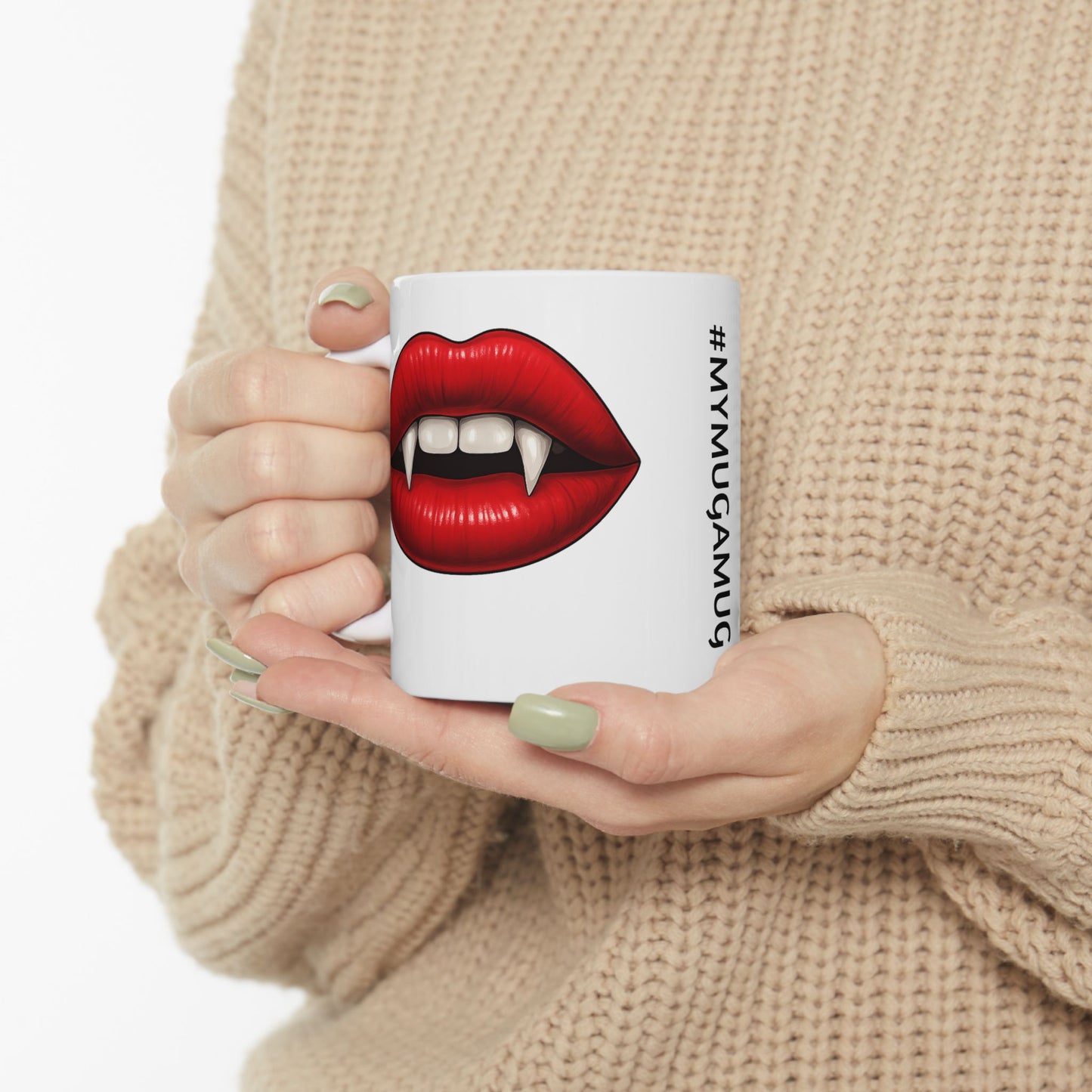 Vampire’s Kiss Coffee Mug – Quirky Coffee Cup, Selfie Prop, Unique Gift (11oz & 15oz)