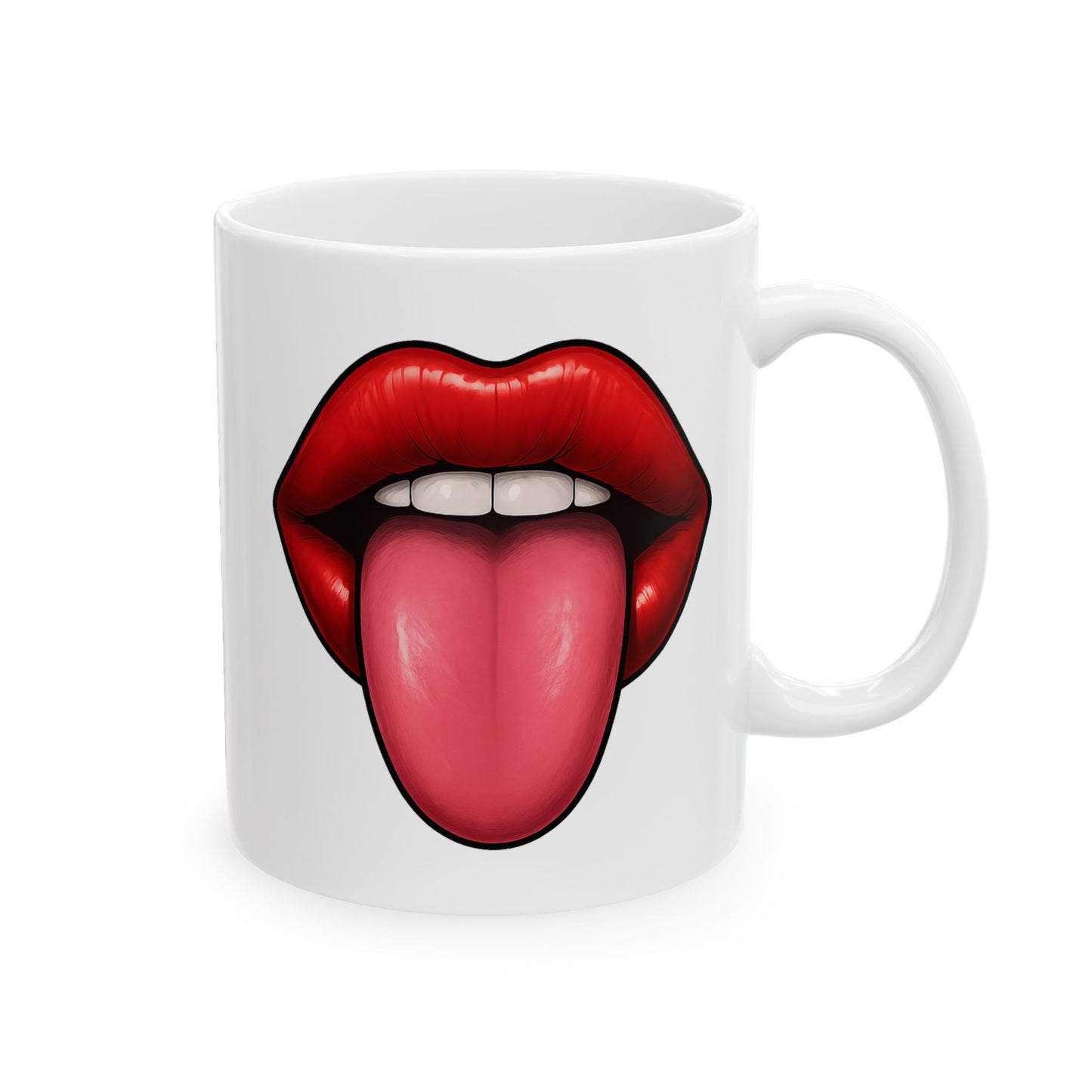 Tongue Out Coffee Mug – Quirky Coffee Cup, Selfie Prop, Unique Gift (11oz & 15oz)