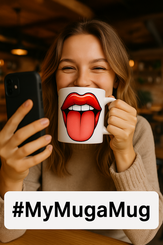 Tongue Out Coffee Mug – Quirky Coffee Cup, Selfie Prop, Unique Gift (11oz & 15oz)