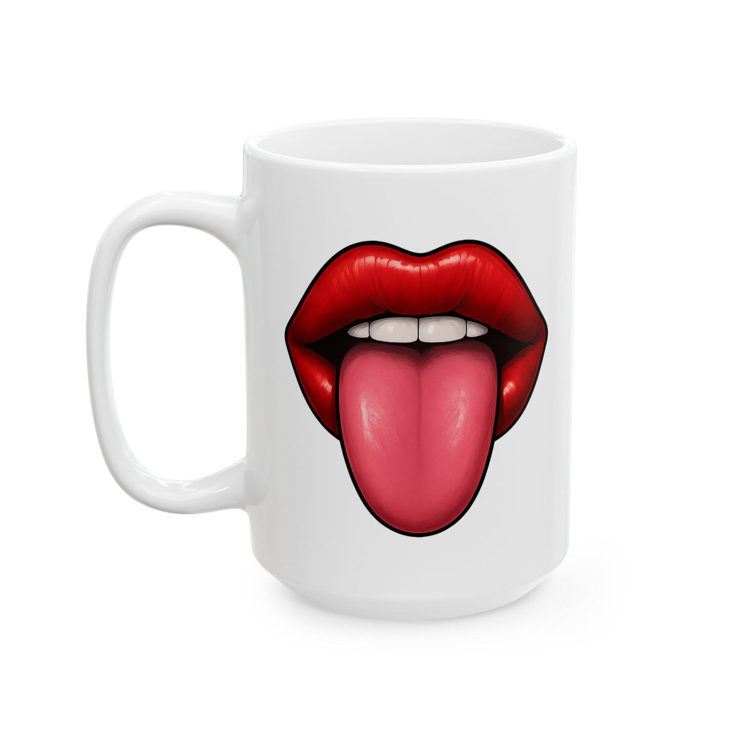 Tongue Out Coffee Mug – Quirky Coffee Cup, Selfie Prop, Unique Gift (11oz & 15oz)