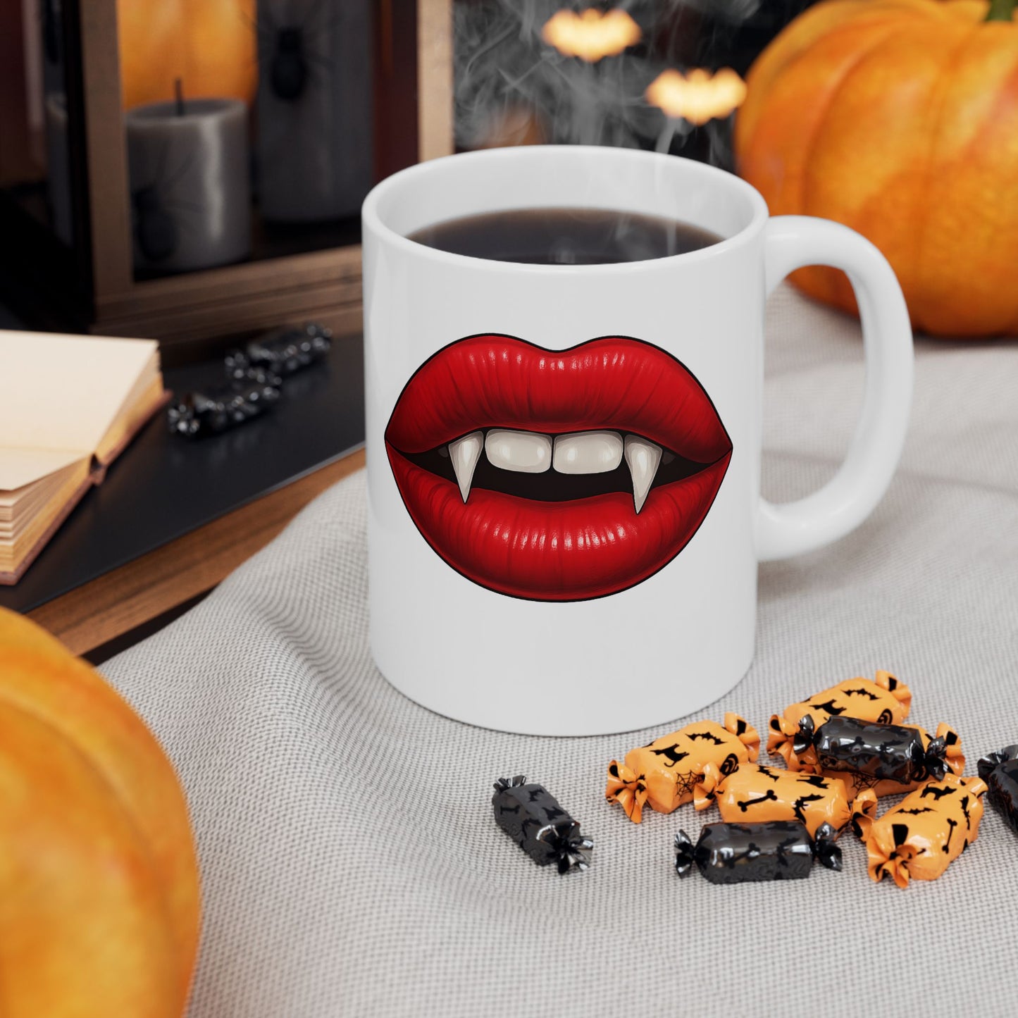 Vampire’s Kiss Coffee Mug – Quirky Coffee Cup, Selfie Prop, Unique Gift (11oz & 15oz)