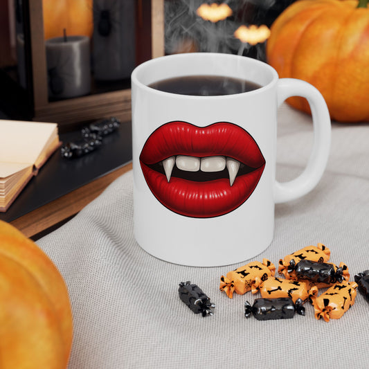 Vampire’s Kiss Coffee Mug – Quirky Coffee Cup, Selfie Prop, Unique Gift (11oz & 15oz)