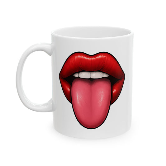 Tongue Out Coffee Mug – Quirky Coffee Cup, Selfie Prop, Unique Gift (11oz & 15oz)
