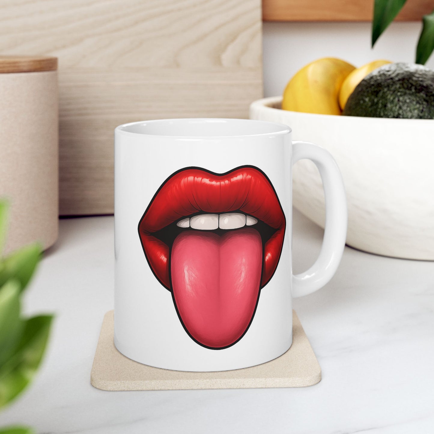 Tongue Out Coffee Mug – Quirky Coffee Cup, Selfie Prop, Unique Gift (11oz & 15oz)
